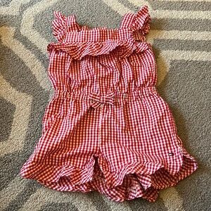 Tommy Hilfiger Red Plaid Romper—worn twice